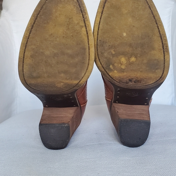 Lucky Brand Sz 6.5M 'EHLLEN' booties toffee/ cornelian - Picture 9 of 12